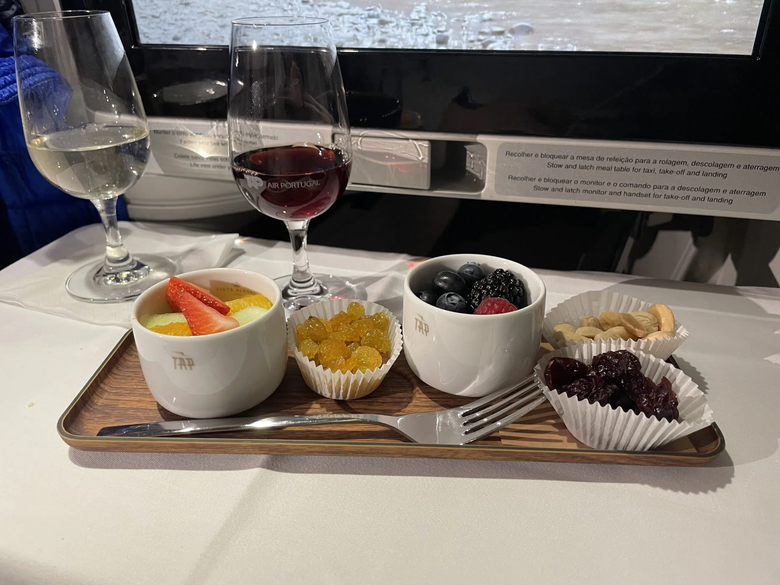 TAP business class dessert