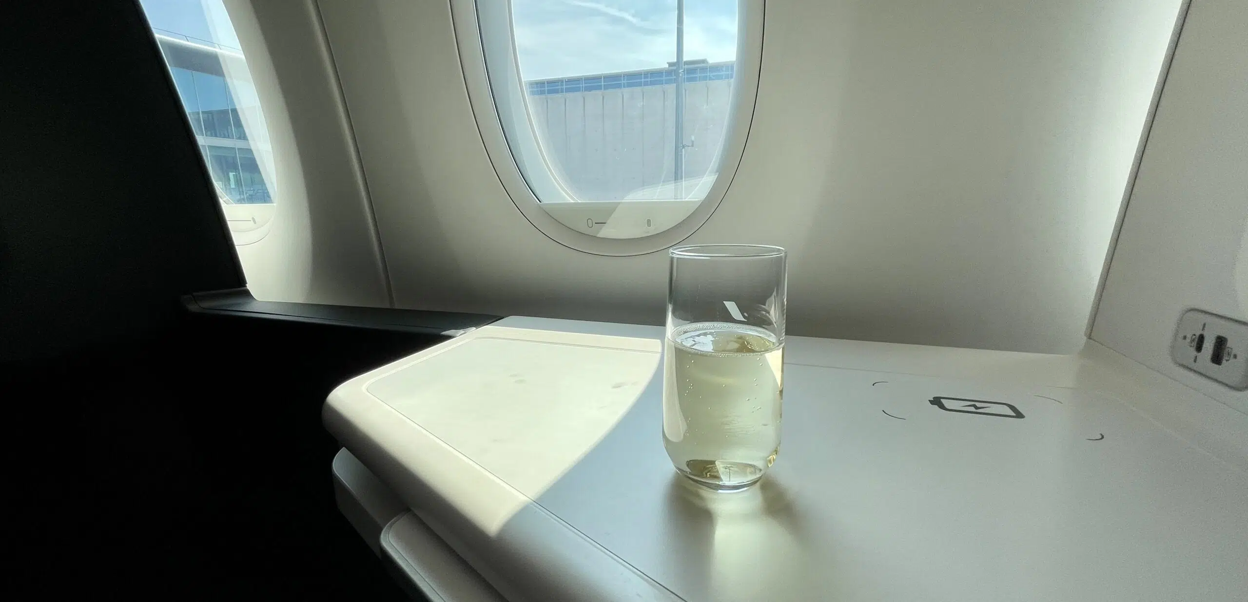 Business class champagne