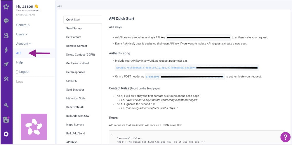 AskNicely - customer feedback platform that specialize in Net Promoter Score (NPS) surveys