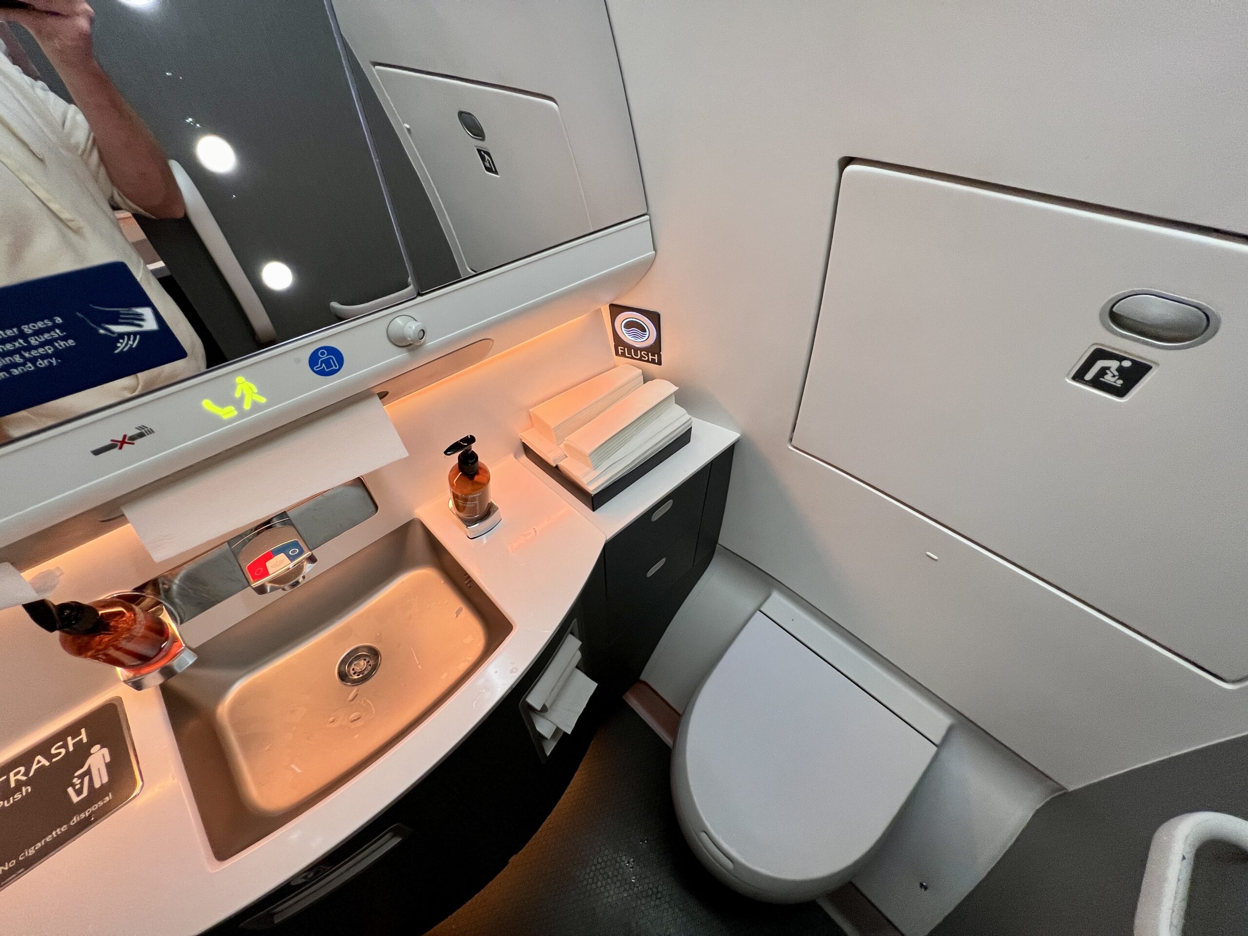 lavatory on a delta plane