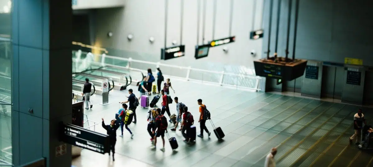 people in an airport