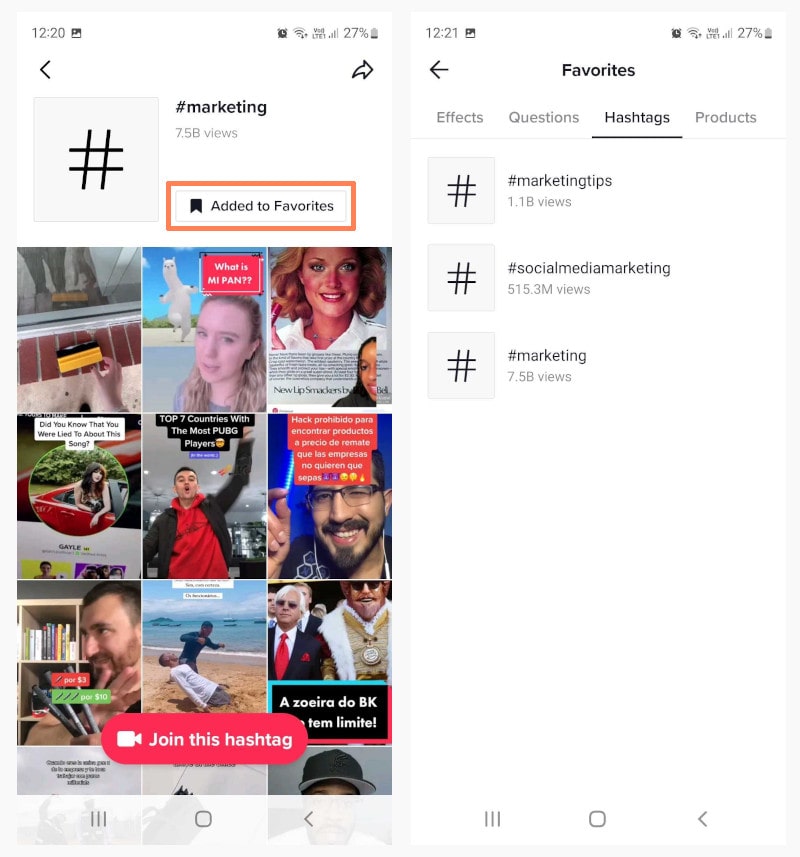 How to discover popular hashtags on TikTok