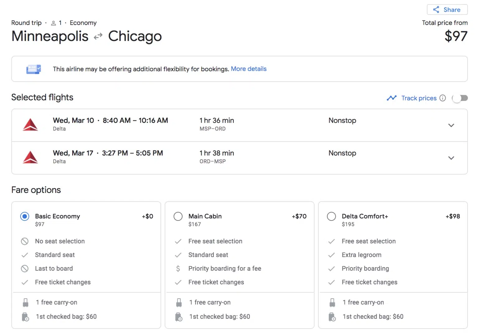 msp to chicago google flights