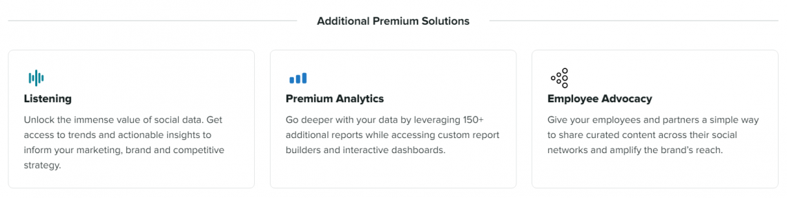 Additional Premium Solutions of Sprout Social