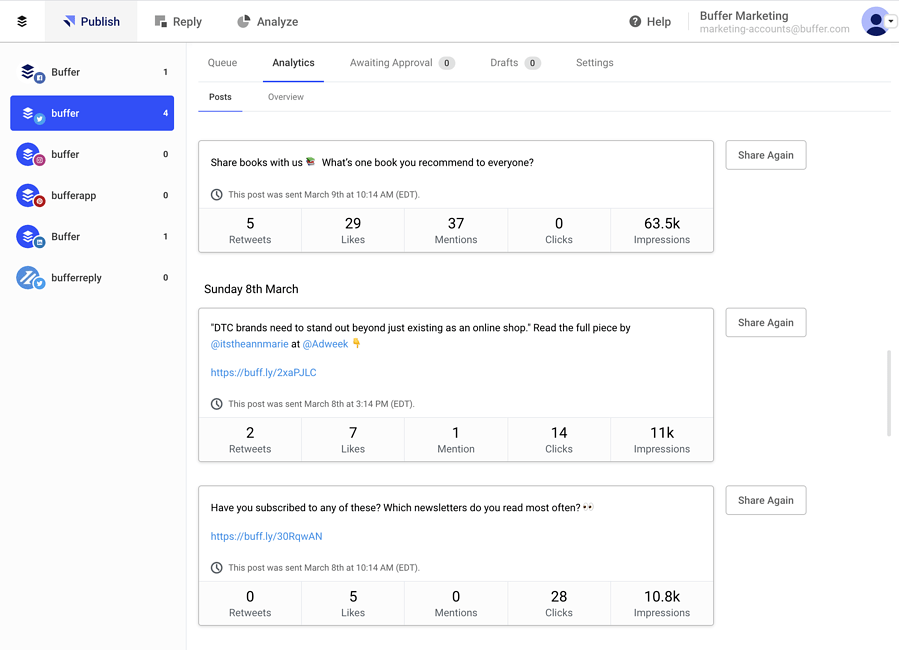 Buffer - Social media management platform 