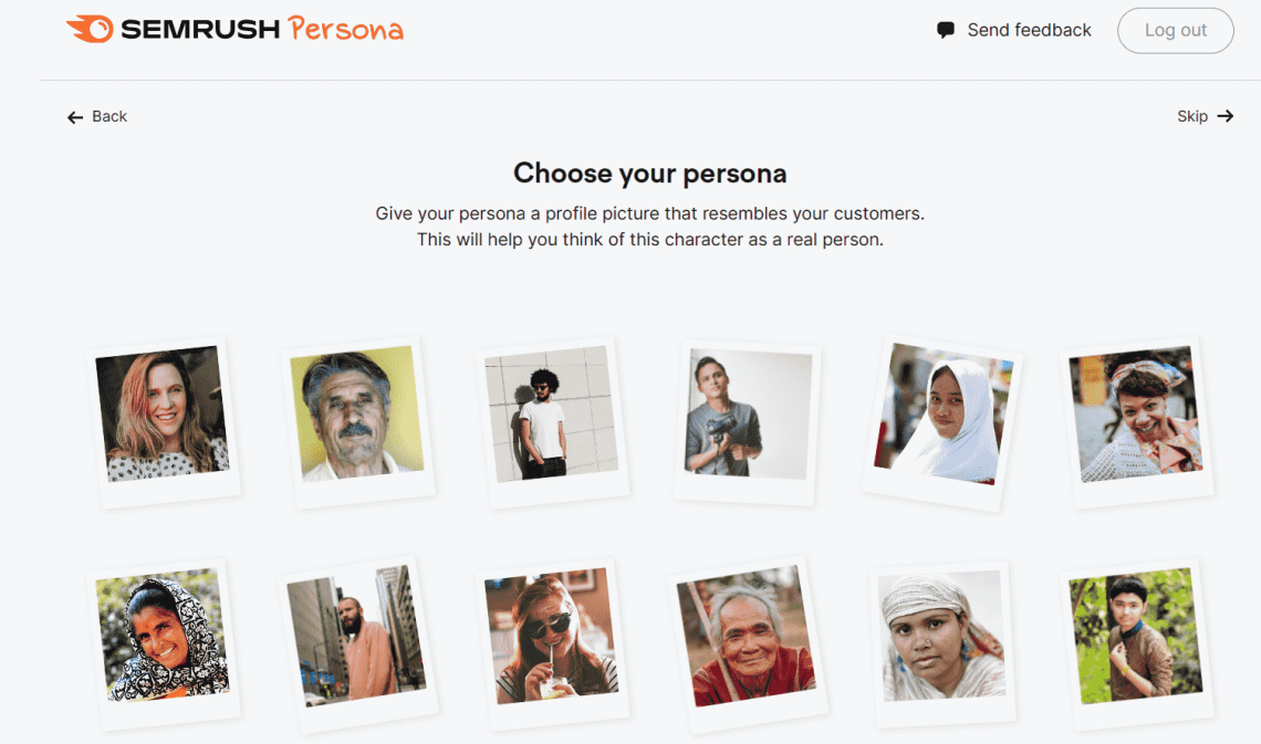 Semrush Persona tool