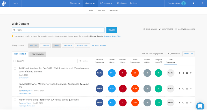 BuzzSumo - digital marketing tools 2023