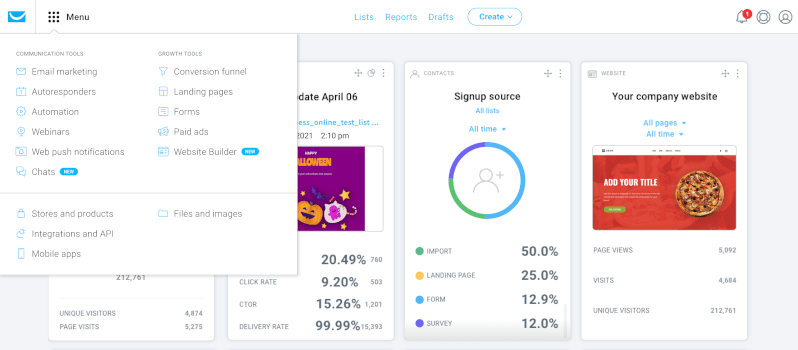 GetResponse - email marketing tools 2023