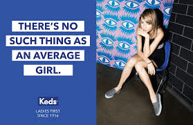 Keds marketing campaign poster with Taylor Swift.