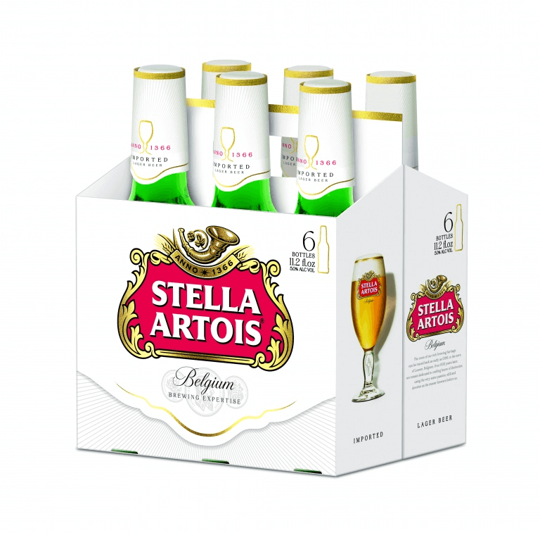 Stella Artois beer.