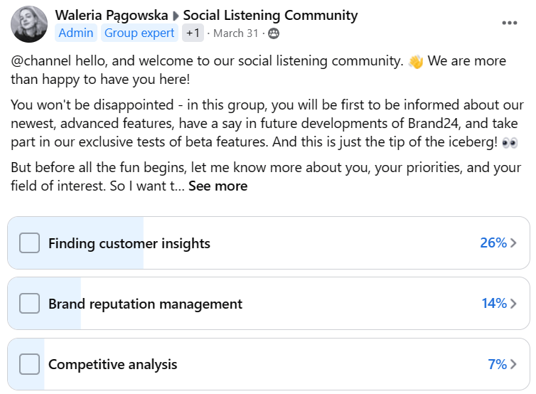 Join our Social Listening Community on Facebook!